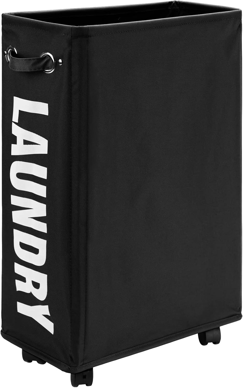 70L Enlarged Slim Rolling Laundry Basket Hamper on Wheels, Grey
