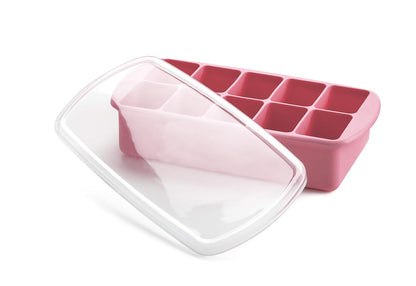 Silicone Baby Food Freezer Tray with Lid | 10 x 2oz Portion Cubes – Breastmilk & Homemade Puree Storage Container – BPA Free, Microwave, Freezer & Dishwasher Safe – Baby Registry Must (Grey)