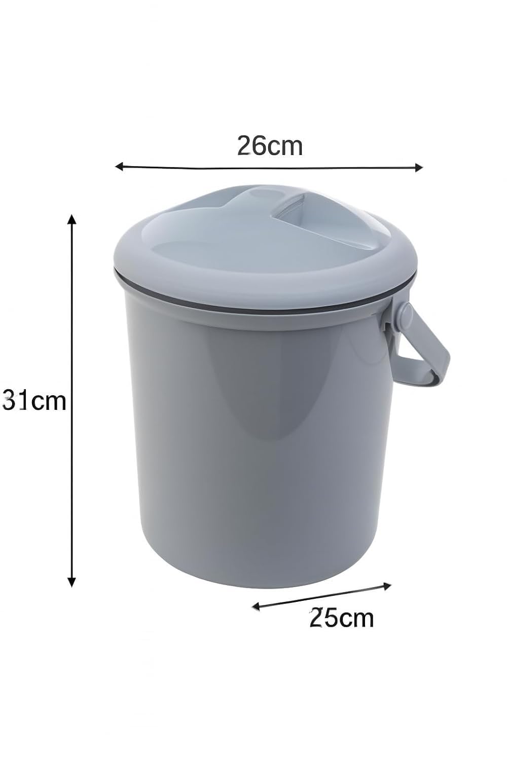 Nappy Pail, 10l, 0+ Months, Bella Bambina, Stone-Grey, 20021 0286