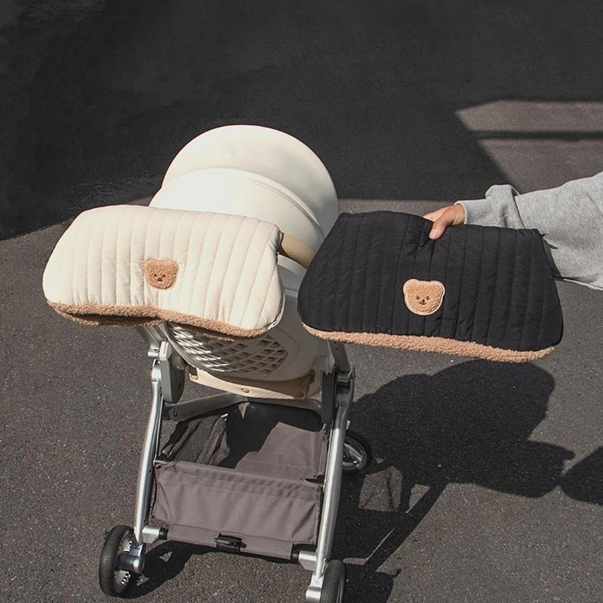 Multifunctional Mittens Baby Strollers Hand Muffs Cold Weather Soft Lined Warm Gloves for Parents Comfortable Mitts Windproof Pram Gloves