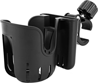 2-in-1 Universal Stroller Cup Holder with Phone Holder for Walker,Fits Most Cup