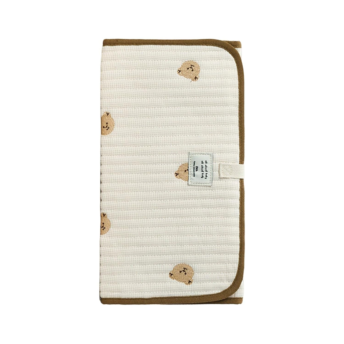 Portable Baby Changing Pad Foldable & Water Proofing Mat Built-in Mesh Pocket for Newborns and Parents During Travel (Bear)