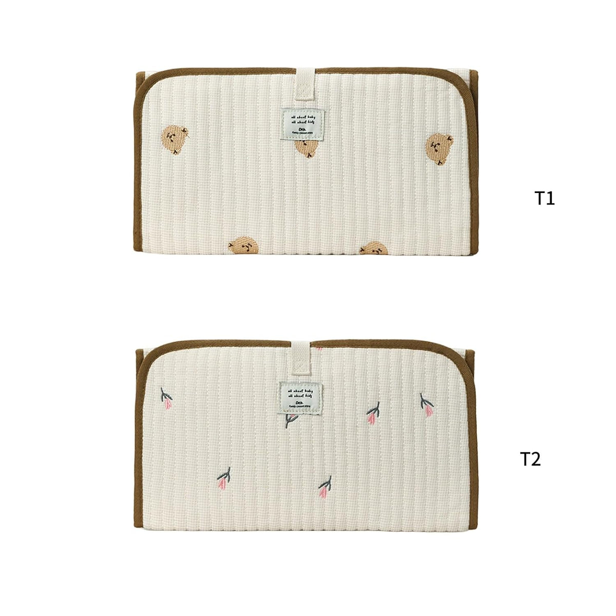 Portable Baby Changing Pad Foldable & Water Proofing Mat Built-in Mesh Pocket for Newborns and Parents During Travel (Bear)