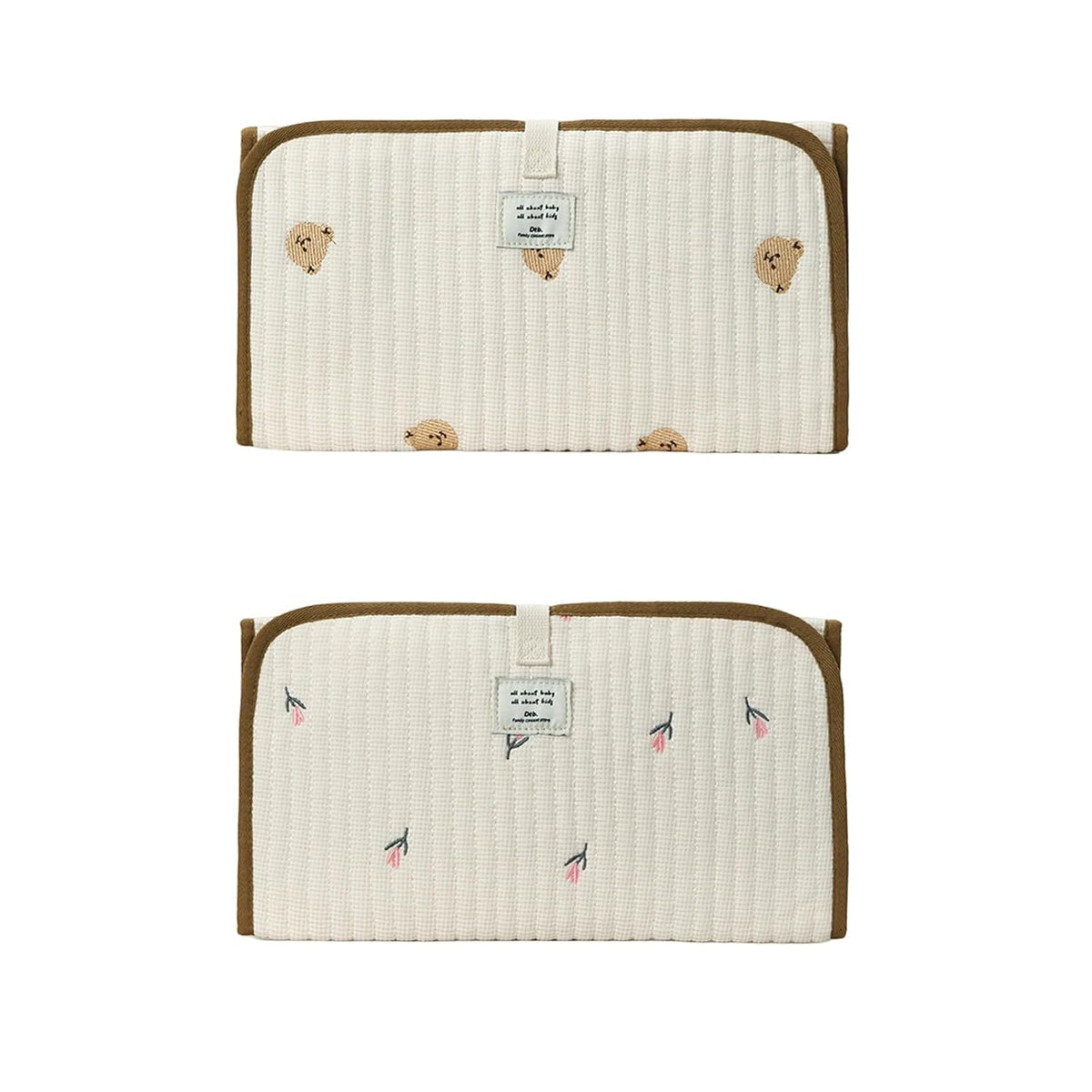 Portable Baby Changing Pad Foldable & Water Proofing Mat Built-in Mesh Pocket for Newborns and Parents During Travel (Bear)