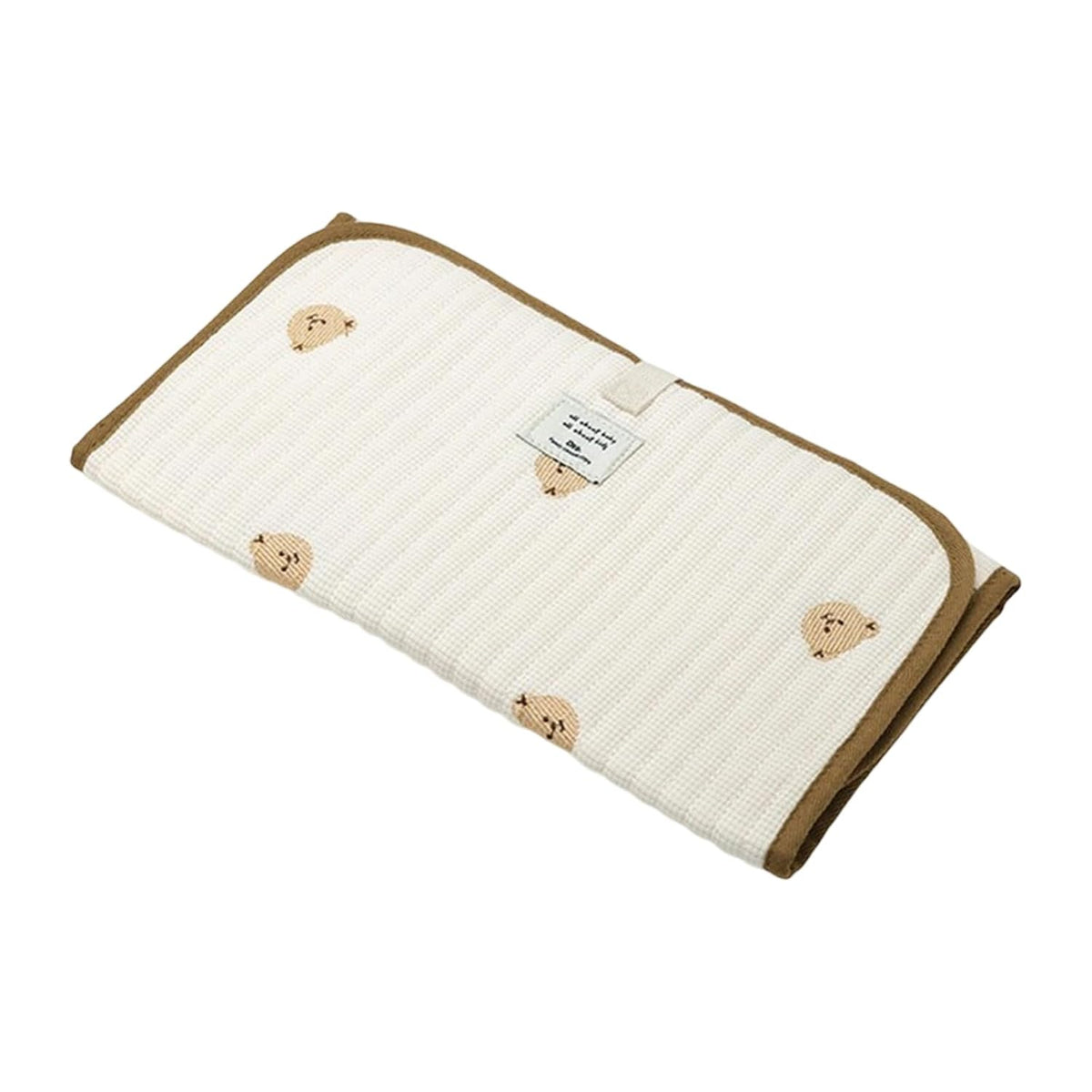 Portable Baby Changing Pad Foldable & Water Proofing Mat Built-in Mesh Pocket for Newborns and Parents During Travel (Bear)