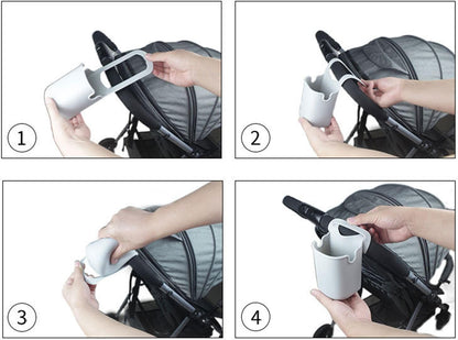 Cup Holder Storage, Stroller Cup & Phone Holder Water Bottle Holder Organizers for Scooter