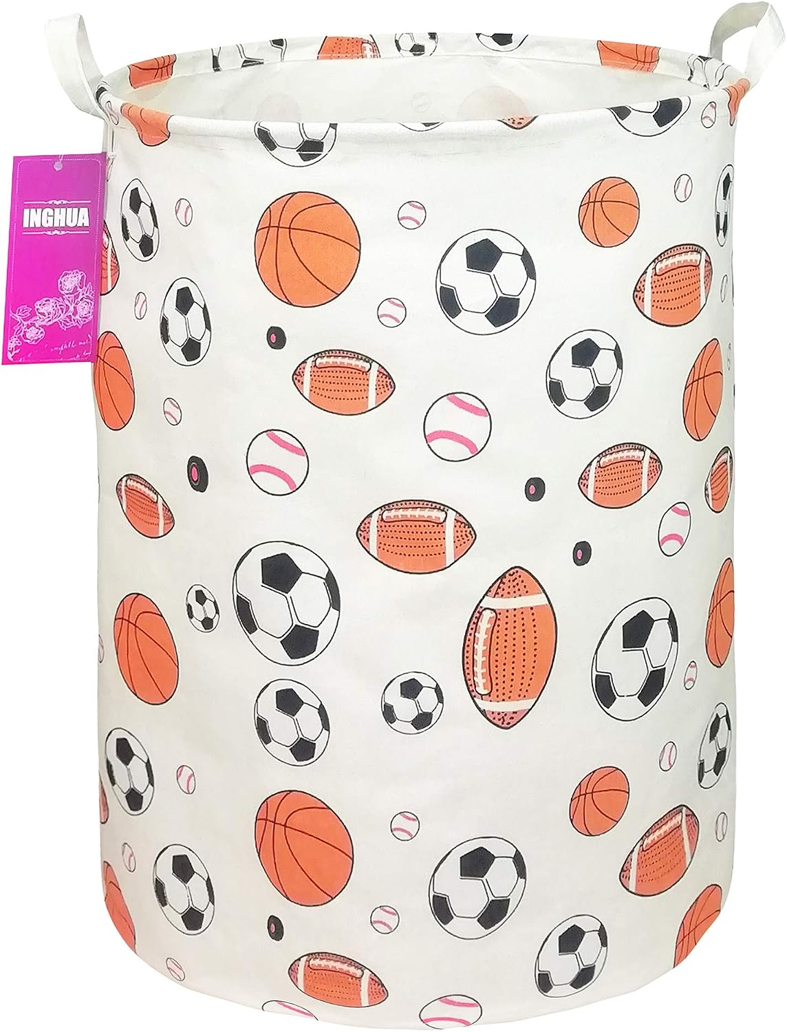 Weave Laundry Hamper Large Canvas Fabric Storage Basket