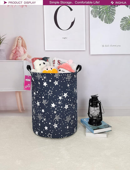 Weave Laundry Hamper Large Canvas Fabric Storage Basket