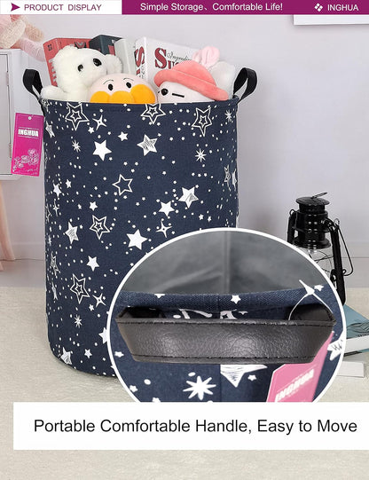 Weave Laundry Hamper Large Canvas Fabric Storage Basket