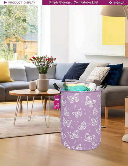 Weave Laundry Hamper Large Canvas Fabric Storage Basket