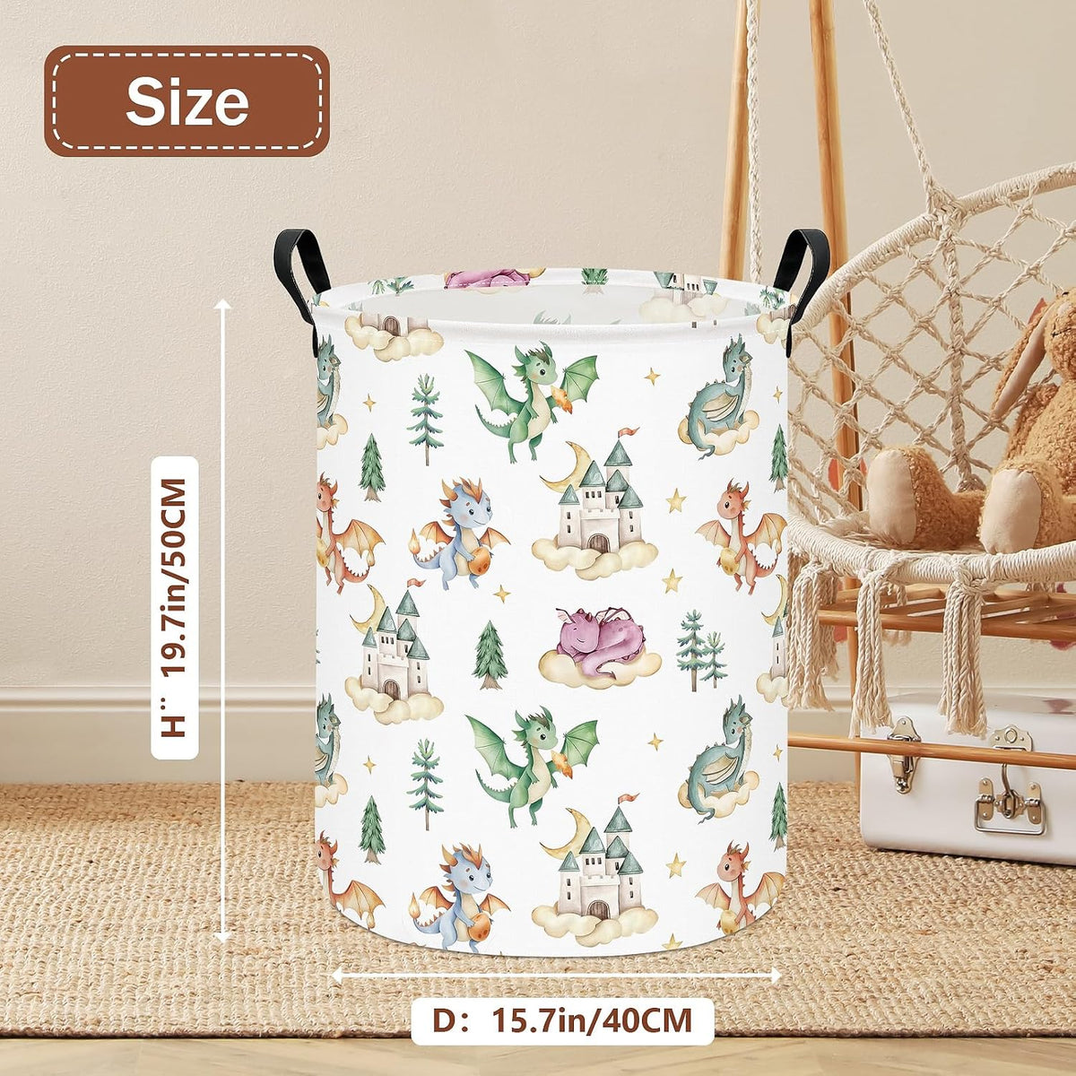 Weave Laundry Hamper Large Canvas Fabric Storage Basket