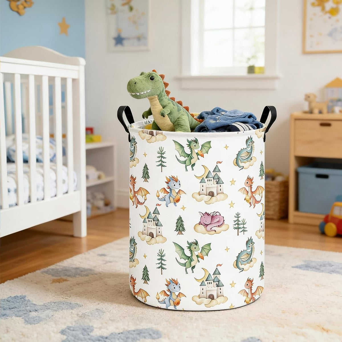 Weave Laundry Hamper Large Canvas Fabric Storage Basket