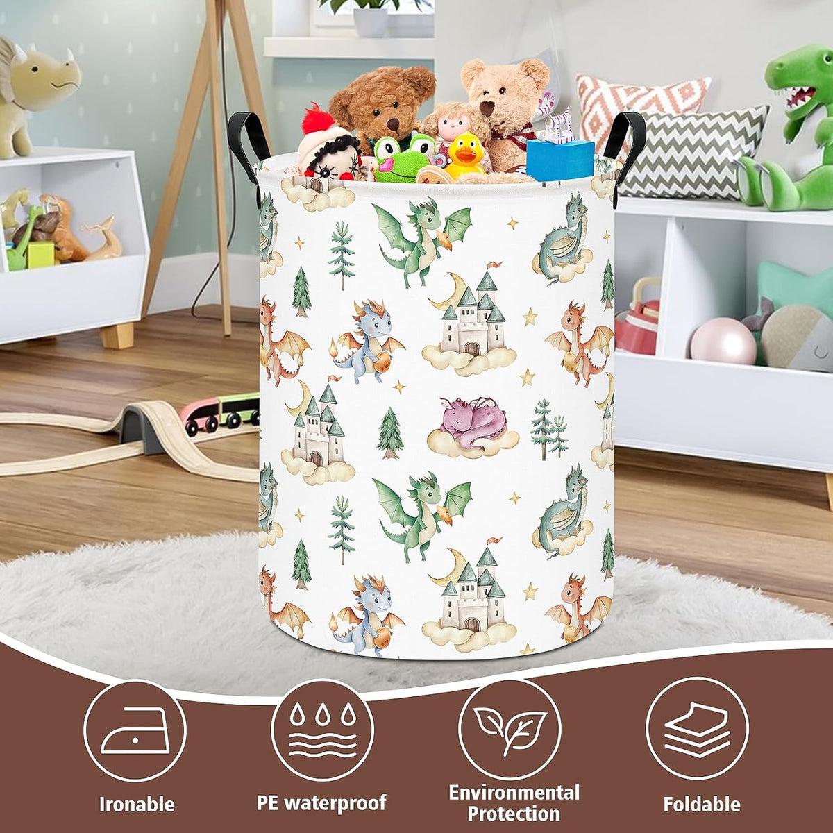 Weave Laundry Hamper Large Canvas Fabric Storage Basket