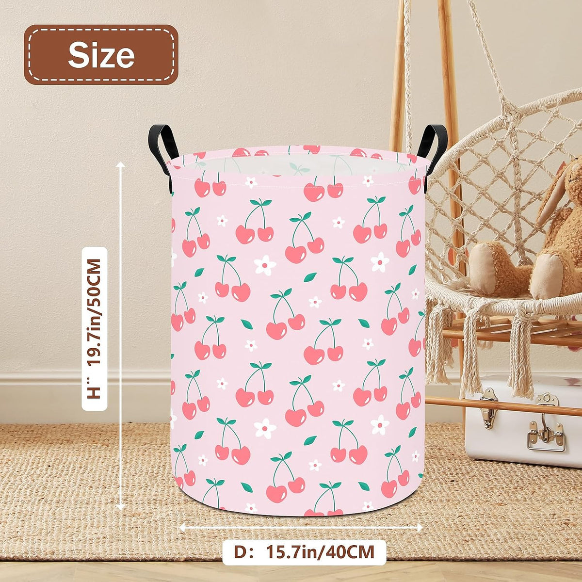 Weave Laundry Hamper Large Canvas Fabric Storage Basket