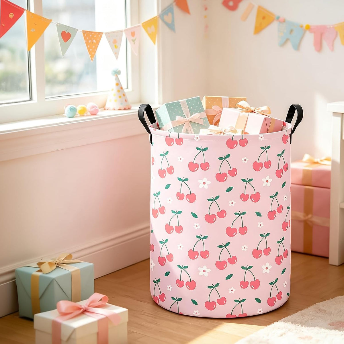 Weave Laundry Hamper Large Canvas Fabric Storage Basket