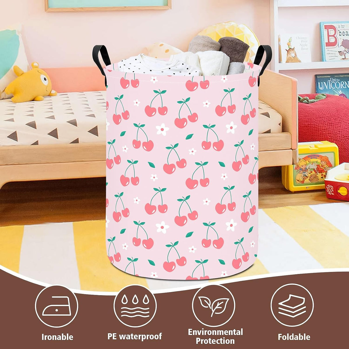 Weave Laundry Hamper Large Canvas Fabric Storage Basket