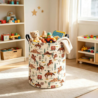 Weave Laundry Hamper Large Canvas Fabric Storage Basket