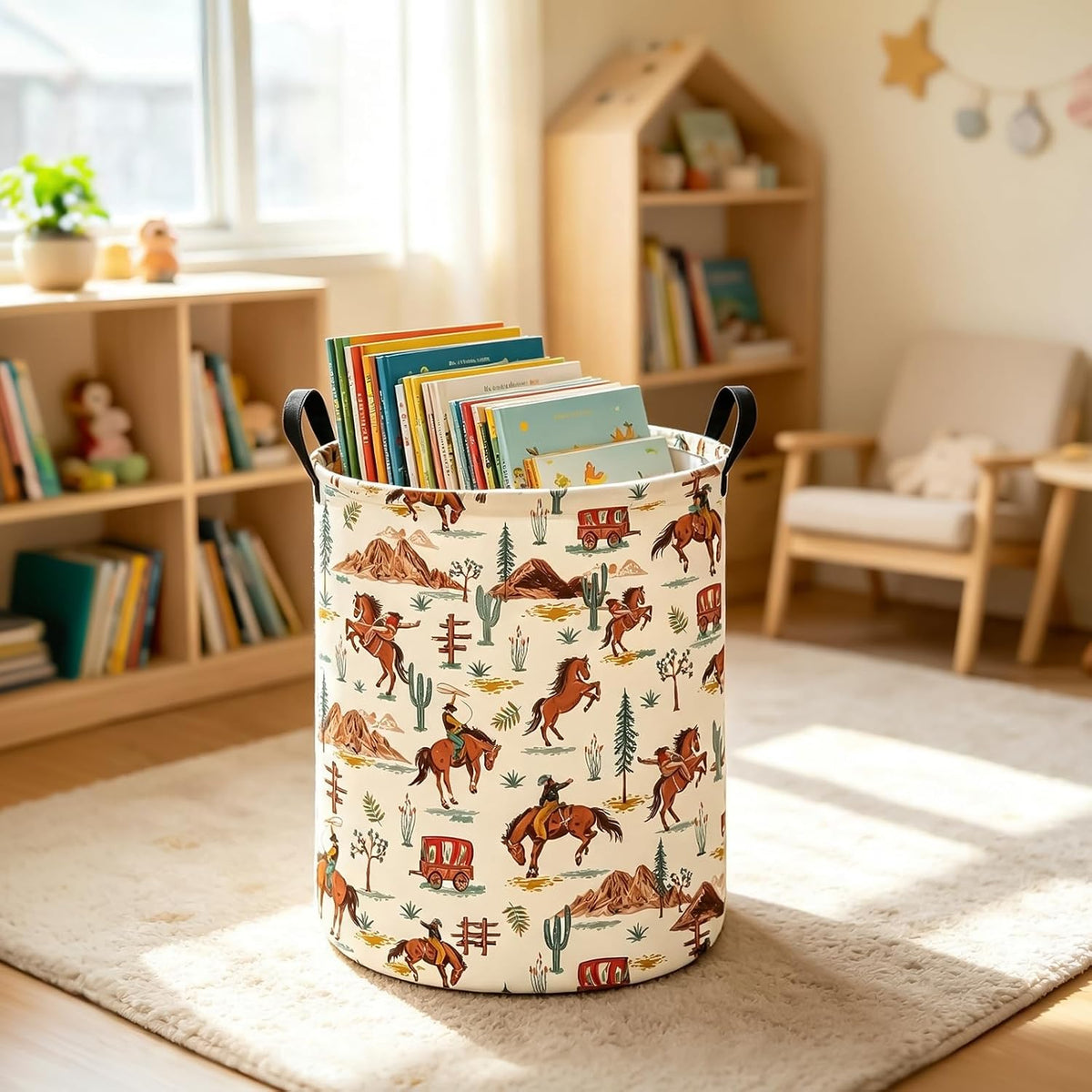 Weave Laundry Hamper Large Canvas Fabric Storage Basket