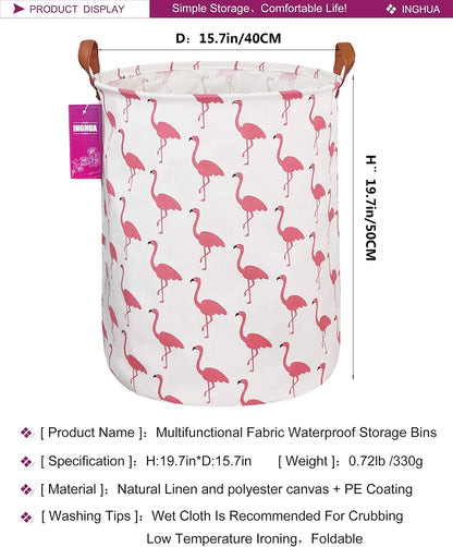 Weave Laundry Hamper Large Canvas Fabric Storage Basket