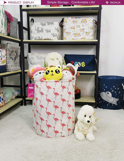 Weave Laundry Hamper Large Canvas Fabric Storage Basket