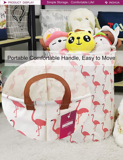 Weave Laundry Hamper Large Canvas Fabric Storage Basket