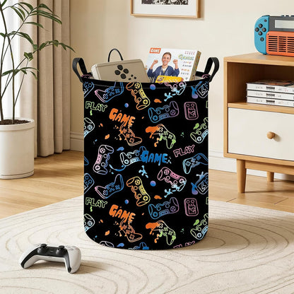 Weave Laundry Hamper Large Canvas Fabric Storage Basket
