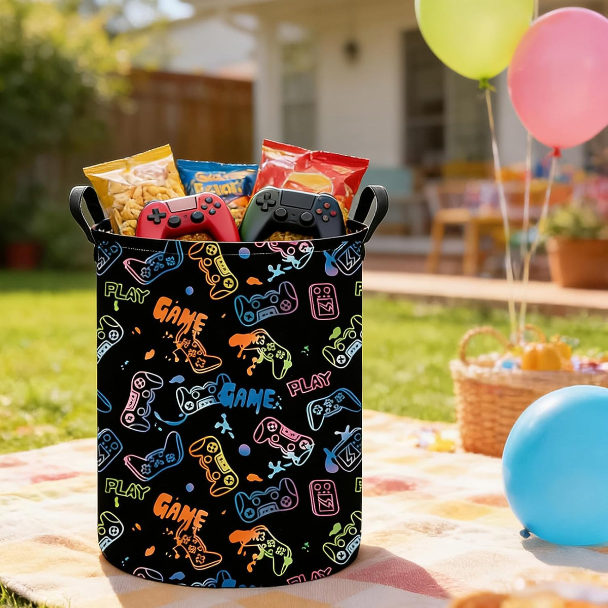 Weave Laundry Hamper Large Canvas Fabric Storage Basket