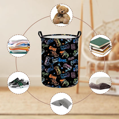 Weave Laundry Hamper Large Canvas Fabric Storage Basket