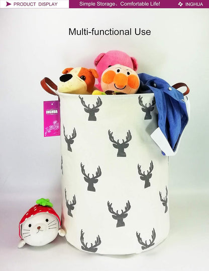 Weave Laundry Hamper Large Canvas Fabric Storage Basket
