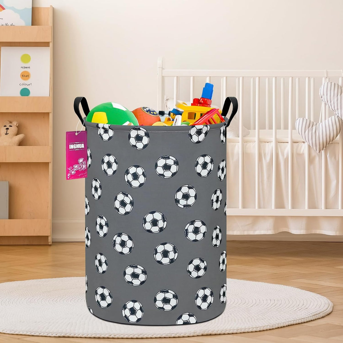 Weave Laundry Hamper Large Canvas Fabric Storage Basket