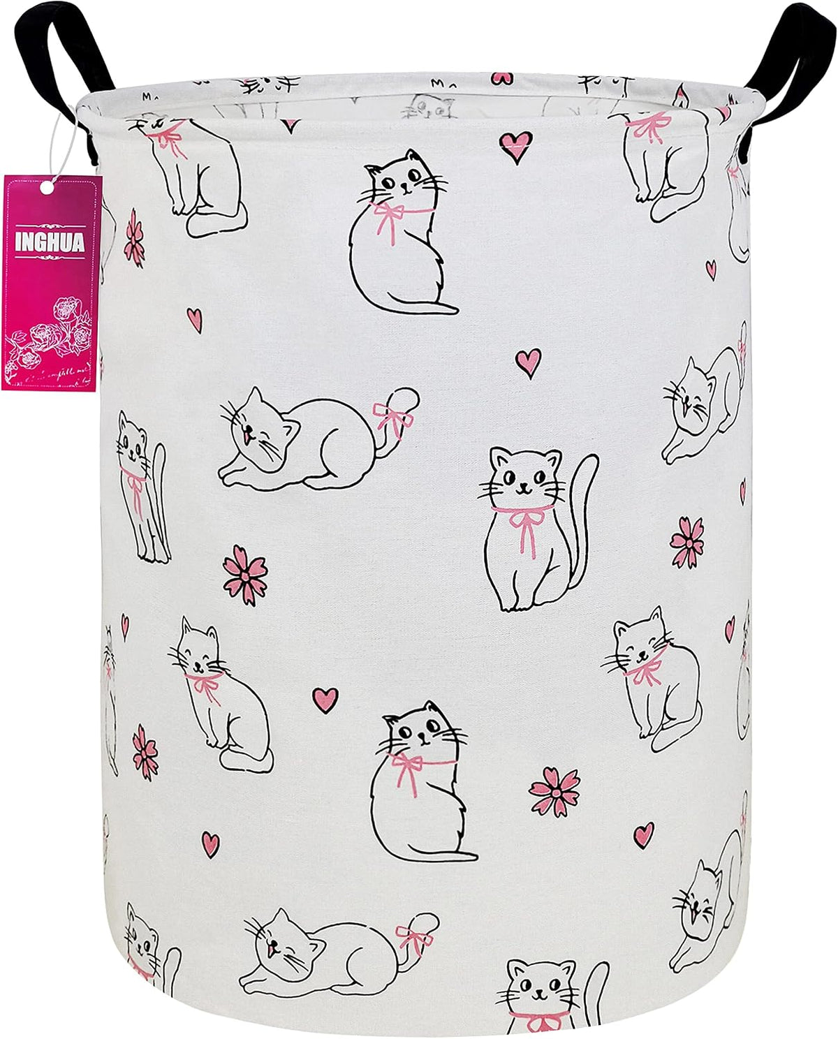 Weave Laundry Hamper Large Canvas Fabric Storage Basket