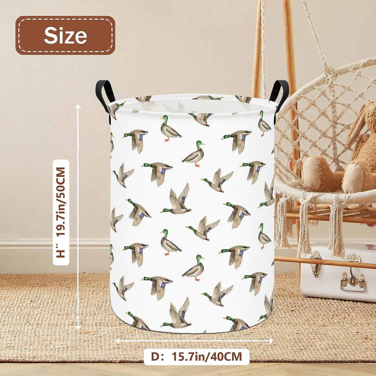 Weave Laundry Hamper Large Canvas Fabric Storage Basket
