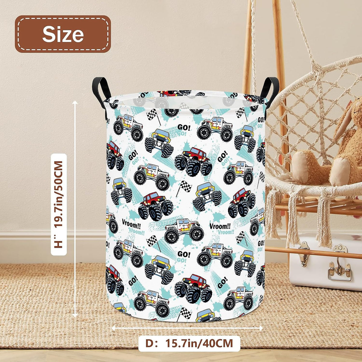 Weave Laundry Hamper Large Canvas Fabric Storage Basket