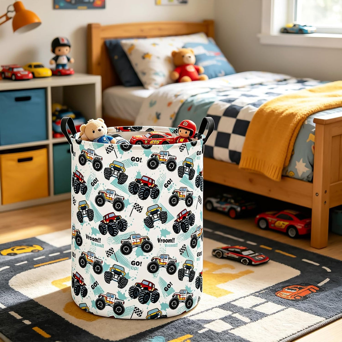 Weave Laundry Hamper Large Canvas Fabric Storage Basket
