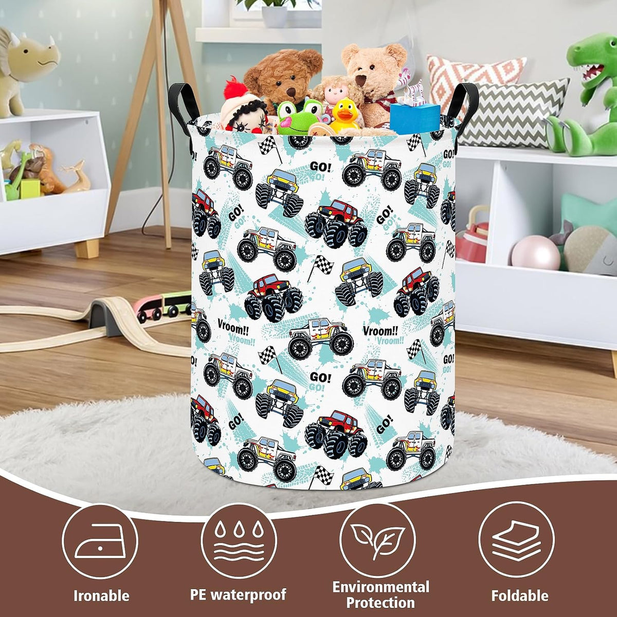 Weave Laundry Hamper Large Canvas Fabric Storage Basket