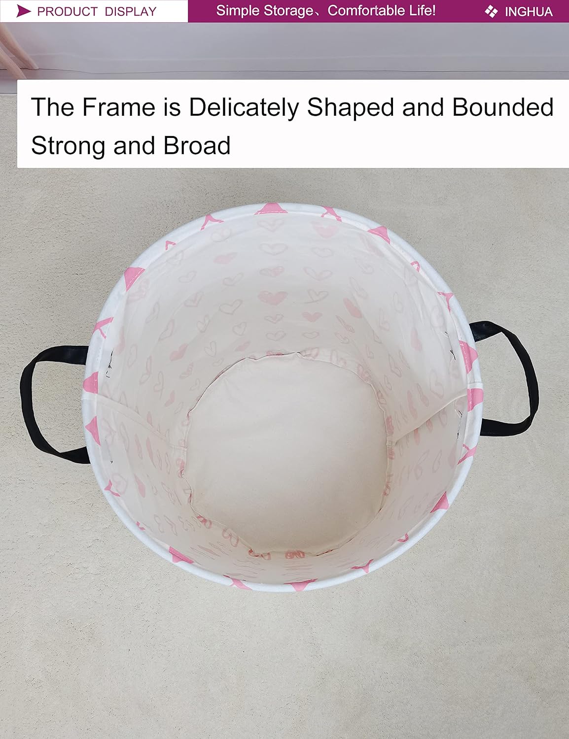 Weave Laundry Hamper Large Canvas Fabric Storage Basket