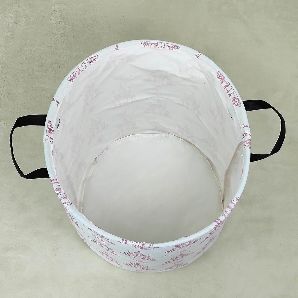 Weave Laundry Hamper Large Canvas Fabric Storage Basket
