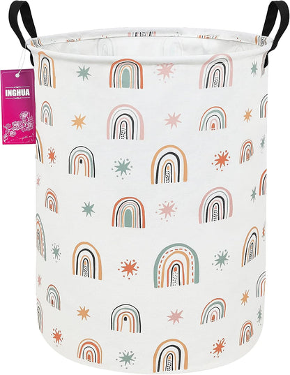 Weave Laundry Hamper Large Canvas Fabric Storage Basket