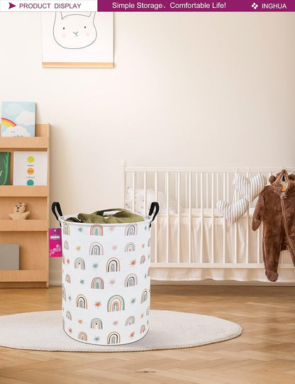 Weave Laundry Hamper Large Canvas Fabric Storage Basket