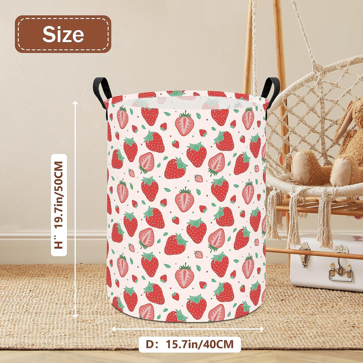 Weave Laundry Hamper Large Canvas Fabric Storage Basket