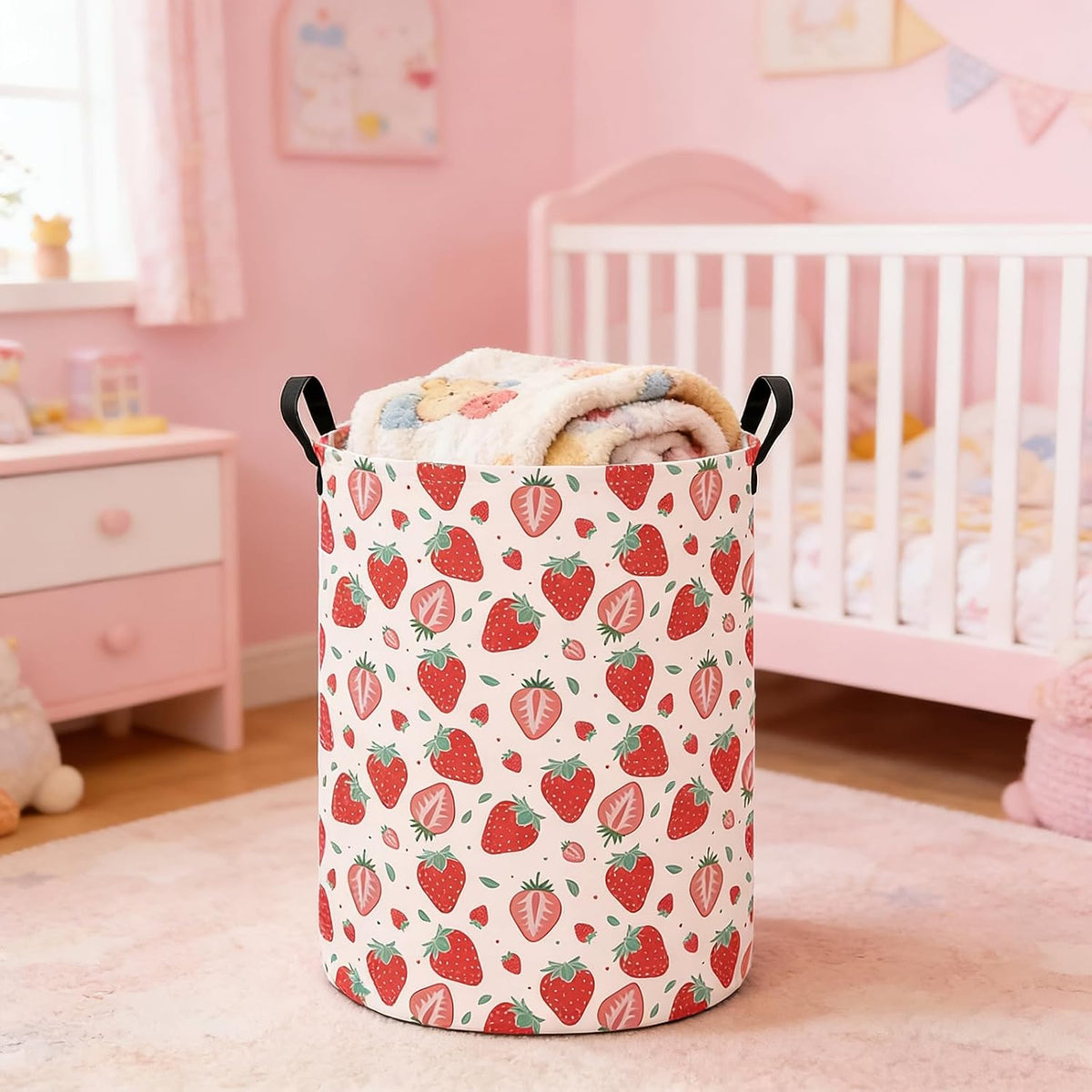 Weave Laundry Hamper Large Canvas Fabric Storage Basket