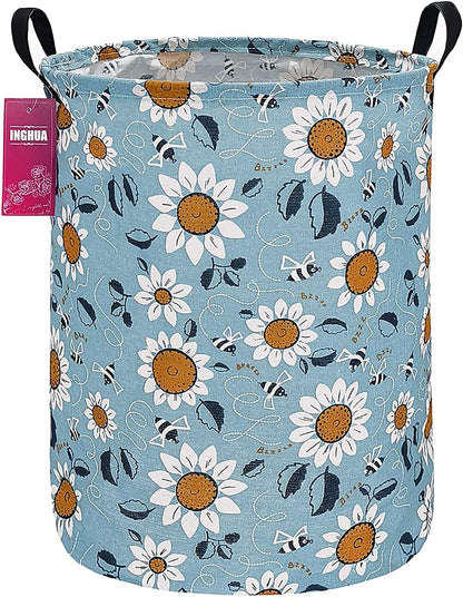 Weave Laundry Hamper Large Canvas Fabric Storage Basket