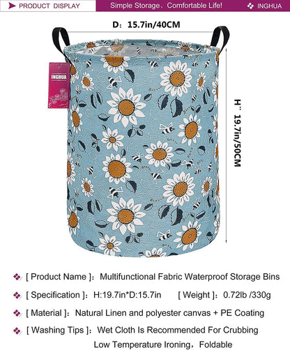 Weave Laundry Hamper Large Canvas Fabric Storage Basket