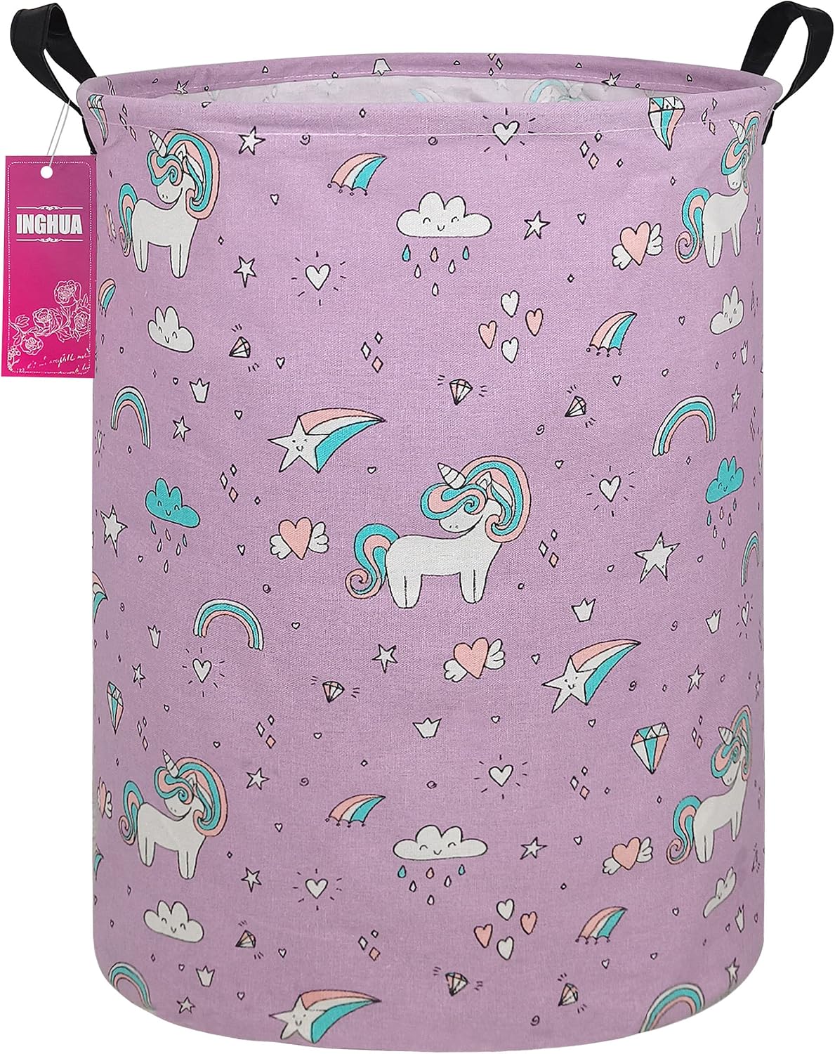 Weave Laundry Hamper Large Canvas Fabric Storage Basket
