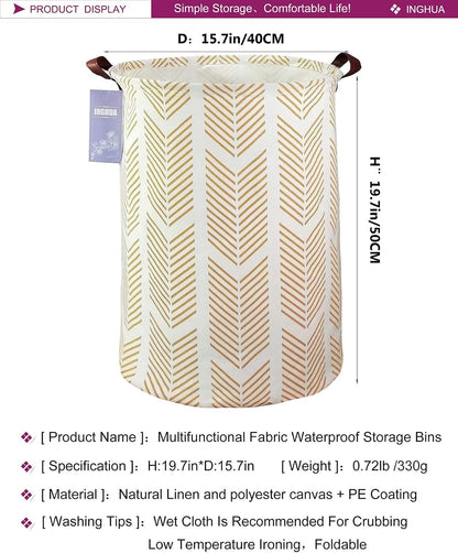 Weave Laundry Hamper Large Canvas Fabric Storage Basket