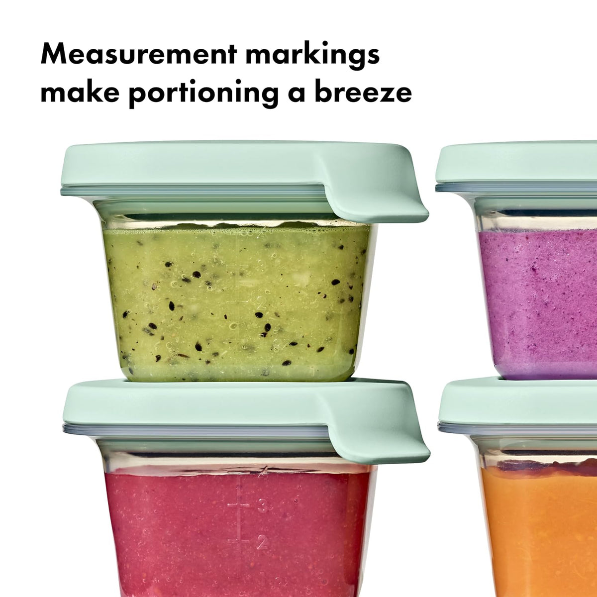 Silicone Baby Food Storage Container, Set of Four, 4oz Containers