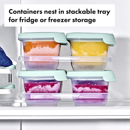 Silicone Baby Food Storage Container, Set of Four, 4oz Containers