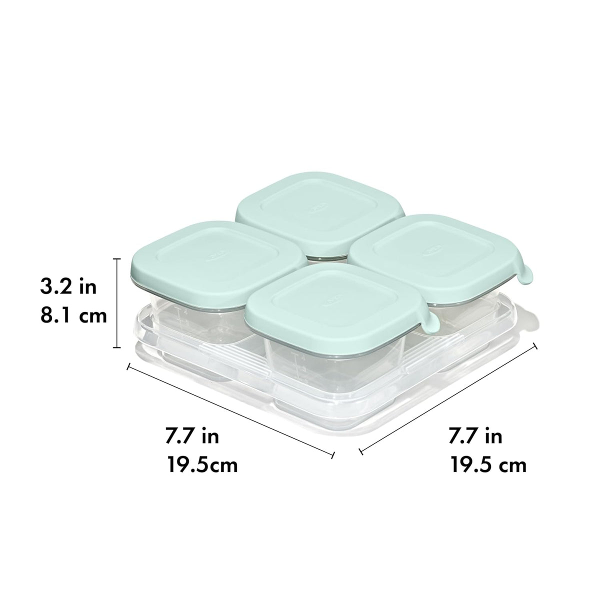 Silicone Baby Food Storage Container, Set of Four, 4oz Containers