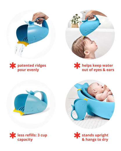 Baby Bath Rinse Cup MOBY Tear-free Waterfall Rinser Grey Age 0+