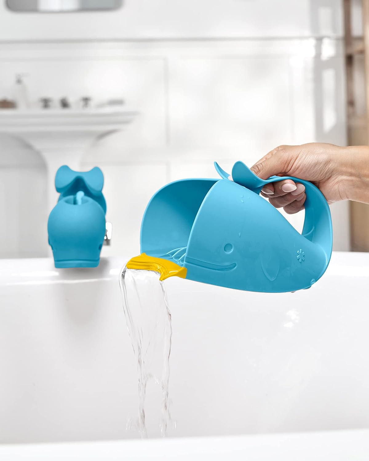 Baby Bath Rinse Cup MOBY Tear-free Waterfall Rinser Grey Age 0+